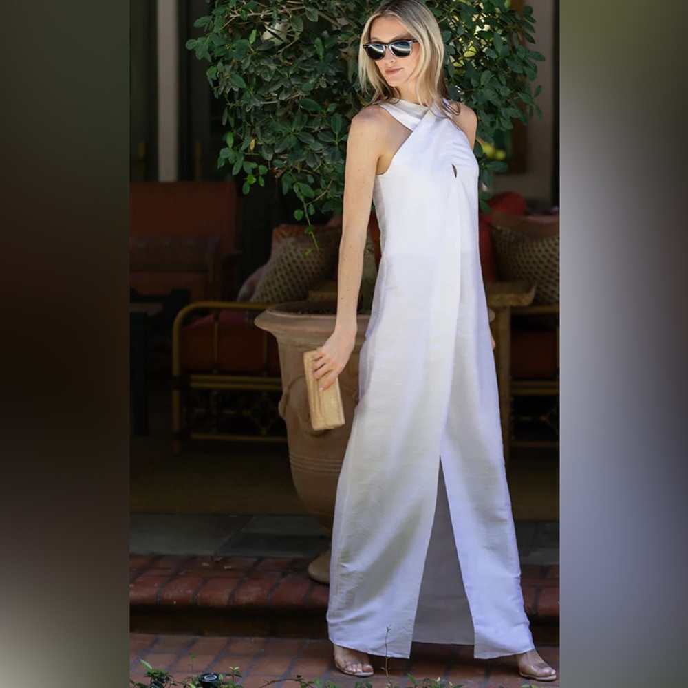 Julia Amory NWT Dupioni Silk Dress in White